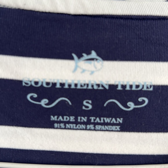 Navy/White Stripe Performance Dress - Picture 2 of 3